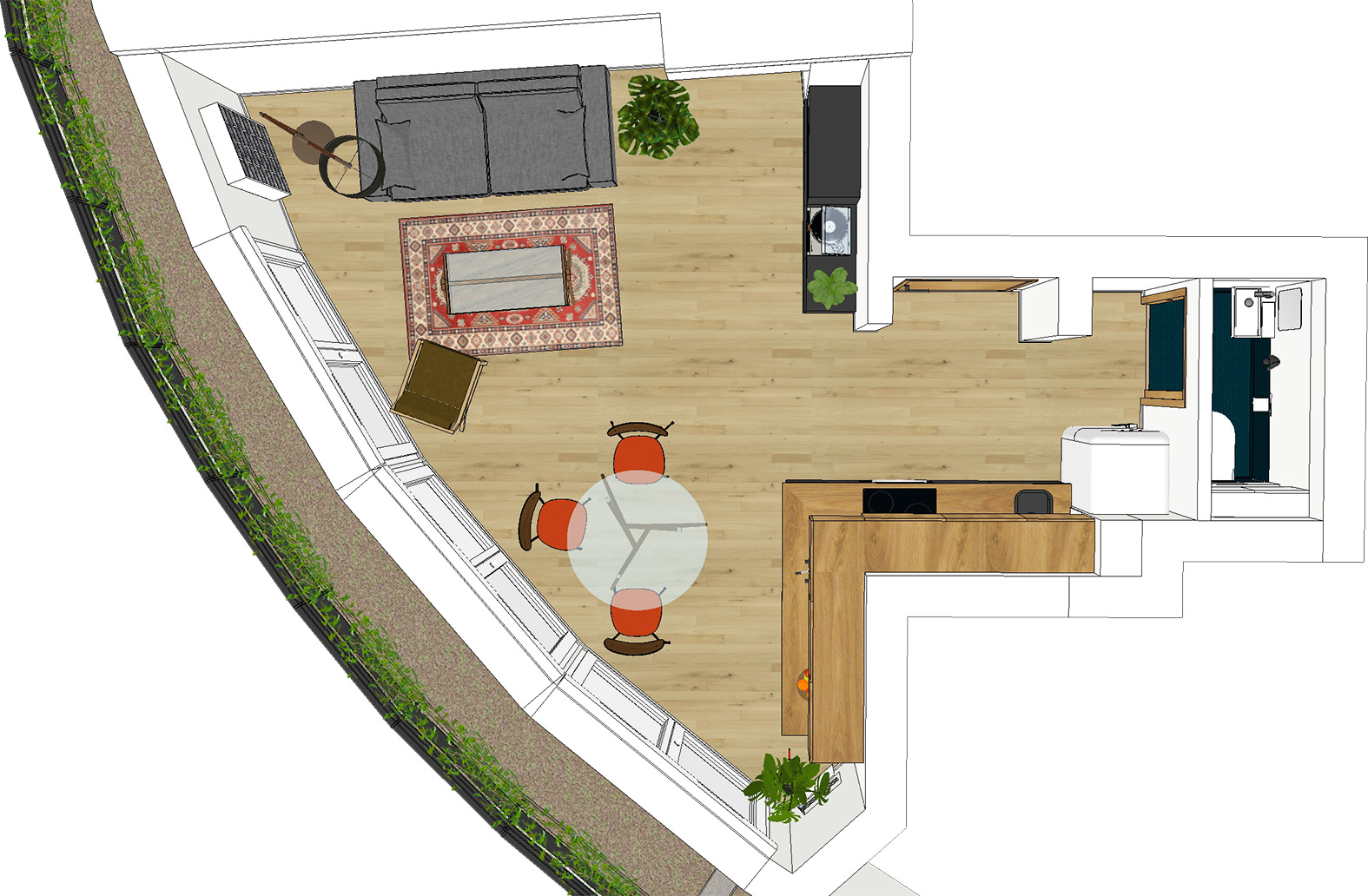 Propositions de couleurs et revêtements pour une nouvelle cuisine et wc